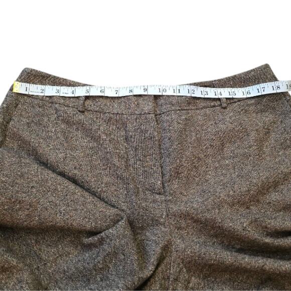 Talbots Vintage Wool‎ Silk Blend Gray Brown Tweed Wide-Leg Pants Size 16 - Picture 5 of 10